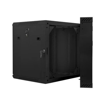 LANBERG WF02-6612-10B Lanberg wall-mounted double section rack 19 flat pack 12U/600x600mm black