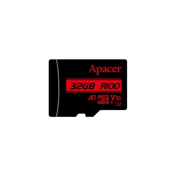 Apacer MicroSD kártya - 32GB microSDHC UHS-I Class10 V10 A1 (R / W: 100 / 10 MB / s) + adapter