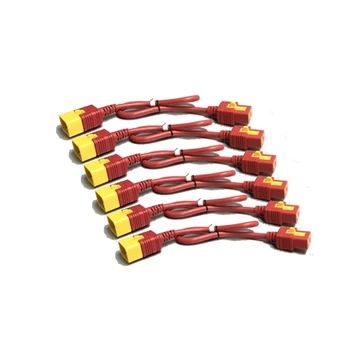 POWER CORD KIT 6 EA LOCKING C19 TO C20 0.6M 2FT RED