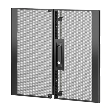 NETSHELTER SX 12U 600MM WIDE PERFORATED SPLIT DOORS BLACK