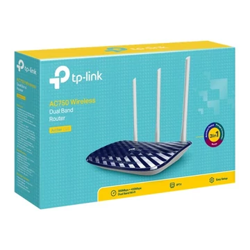 TP-LINK Archer C20 AC750 Dual band Wireless 802.11ac router 4xLAN 3 anteny
