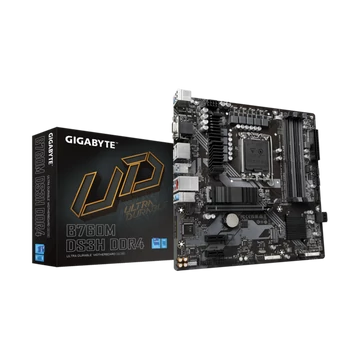 GIGABYTE Alaplap S1700 B760M DS3H DDR4 INTEL Z760, mATX