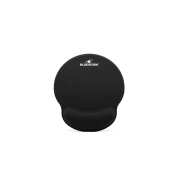 Bluestork Egérpad - BS-PAD-ERGO (250x225x22mm, fekete)