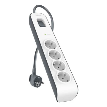 STECKDOSENLEISTE MIT UEBERSPANN 4-FACH 2 METER NETZKABEL