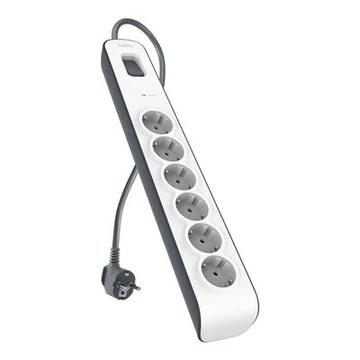 STECKDOSENLEISTE MIT UEBERSPANN 6-FACH 2 METER NETZKABEL