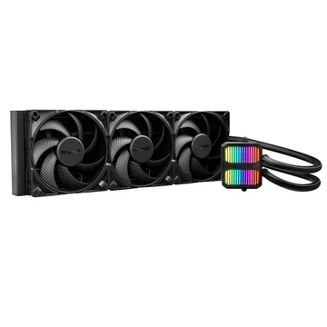 Be Quiet! CPU Water Cooler - SILENT LOOP 3 420mm Black (3x140mm, csatlakozó: 3pin, cső hossza: 400mm, fekete)