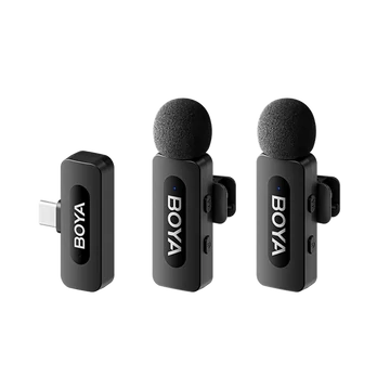 BOYA Mikrofon - BY-V20 V2.0 (Vezeték nélküli, fekete, USB-C)