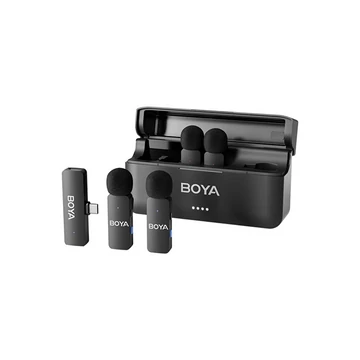 BOYA Mikrofon - BY-V4U (Vezeték nélküli, zajszűrés, fekete, USB-C)
