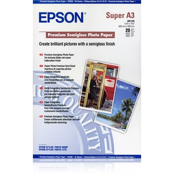 Epson prémium selyemfényű fotópapír (A3+, 20 lap, 250g) Epson