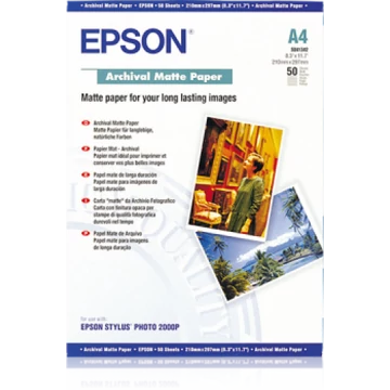 Epson matt archiváló fotópapír (A4, 50 lap, 192g) Epson