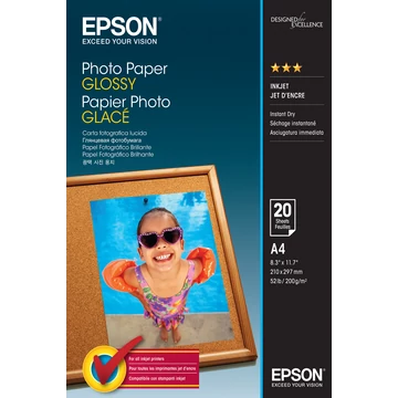 Epson fényes fotópapír (A4, 20 lap, 200g) Epson