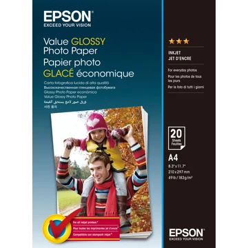 Epson fényes fotópapír (A4, 20 lap, 183g) Epson