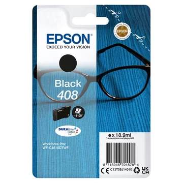 EPSON Tintapatron DURABrite Ultra tinta / Spectacles – 408 / 408L (Standard, Black)