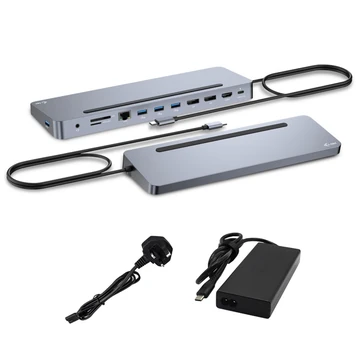 I-TEC USB-C ERGO DOCK + CHARGER 3X LCD +CHARGER 100W (BUNDLE) UK