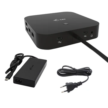 I-TEC USB-C HDMI DP DOCK PD100W 2X LCD DOCK + CHARGER-C112W