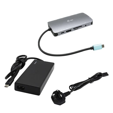 USB-C METAL NANO DOCK UK HDMI/VGA LAN POWER DELIVERY 100W