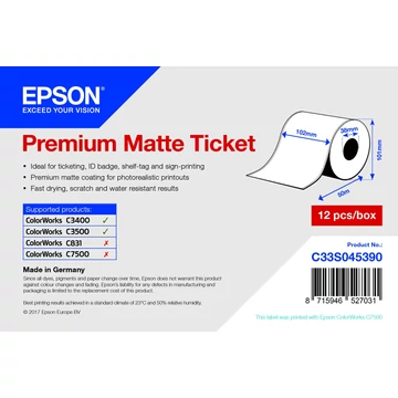 Epson prémium matt inkjet címke 102mm x 50m Epson