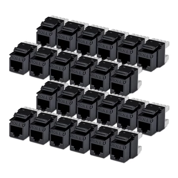 CAT6 KEYSTONE JACK 24-PACK 24-PACK180-DEGREE 110 PUNCH DOWN
