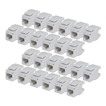 CAT6 KEYSTONE JACK 24-PACK 24-PACK180-DEGREE 110 PUNCH DOWN
