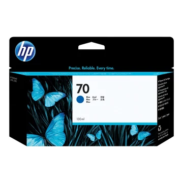HP 70 original Ink cartridge C9458A blue standard capacity 130ml 1-pack with Vivera Ink cartridge