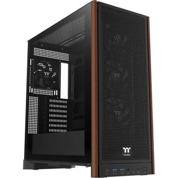 Thermaltake S370 WS táp nélküli ablakos Mid Tower számítógépház fekete