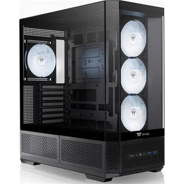 Thermaltake View 370 TG ARGB táp nélküli ablakos Mid Tower számítógépház fekete