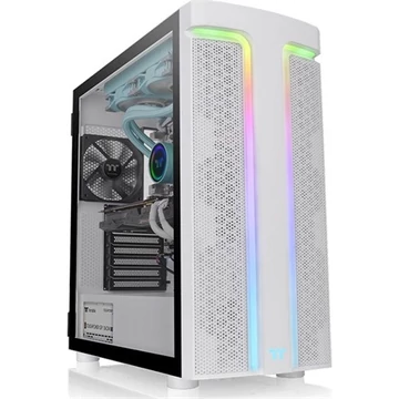 Thermaltake H590 TG ARGB Snow táp nélküli ablakos Full Tower számítógépház fehér (Bontott!)