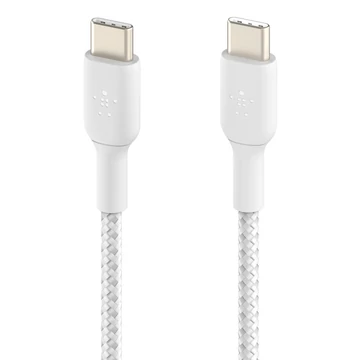 BOOSTCHARGE GEFLOCHTENES USB-C CABLE-BRAIDED 2M WHITE