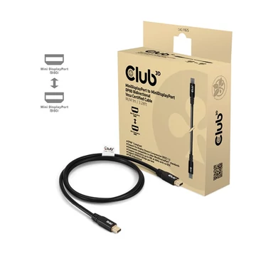 Club 3D Kábel - CAC-1165 (Mini DisplayPort  M / M, DP80, 80Gbps, 1m, 4K240Hz / 8K60Hz / 10K60Hz)