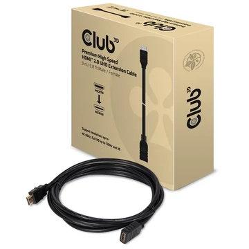 Club 3D Kábel - CAC-1321 (HDMI 2.0  M / F, 5m, 4K@30Hz, 10.2Gbps, Ethernet)