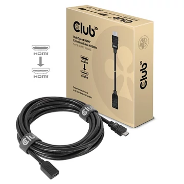 Club 3D Kábel - CAC-1325 (HDMI 2.0 High Speed 4K60Hz, M / F, 5m, 26AWG)
