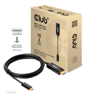 Club 3D Kábel - CAC-1334 (HDMI to USB-C, Aktív, M / M, 4K60Hz, 1.8m)