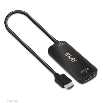 Club 3D Átalakító - CAC-1335 (HDMI + Micro USB to DisplayPort, 4K120Hz / 8K30Hz, M / F, aktív)