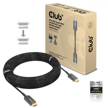 Club 3D Kábel - CAC-1379 (HDMI 2.1 Ultra High Speed,  AOC, M / M, 8K60Hz, 4K120Hz, 20m, eARC, VRR, HDR10, DSC 1.2)