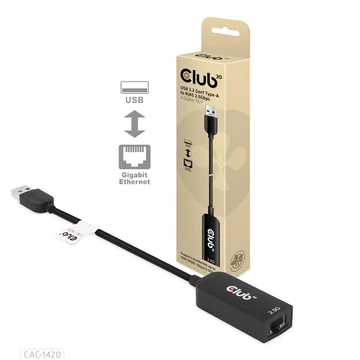 Club 3D Átalakító - CAC-1420 (3.2 USB-A to RJ45, 2.5Gb, M / F)