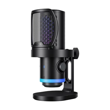 BOYA Mikrofon - CastMic G40 (USB, állvány, LED, fekete)
