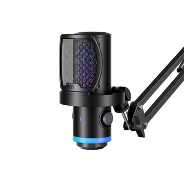 BOYA Mikrofon - CastMic G40B (USB, LED, fekete) + Boom Arm állvány