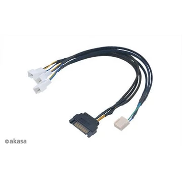 Kábel hűtő Akasa Flexa FP3S PWM elosztó 3 venti 30cm