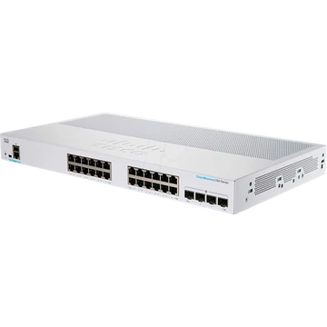 CISCO Switch 24x1000Mbps (POE + ) + 4x1000Mbps SFP, Menedzselhető, Fémházas, Rackes - CBS250-24PP-4G-EU