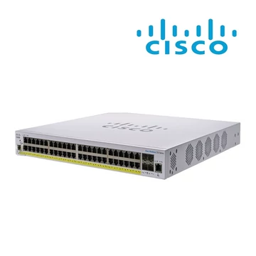CISCO Switch 48x1000Mbps (POE + ) + 4x1000Mbps SFP, Fémházas, Rackes, Menedzselhető - CBS350-48P-4G-EU