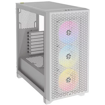 CORSAIR 3000D RGB  számítógépház, fehér