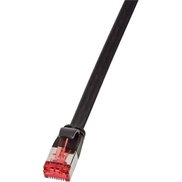 LogiLink SlimLine Flat RJ45 CAT6A U / FTP -> RJ45 CAT6A U / FTP M / M adatkábel 0.5m fekete