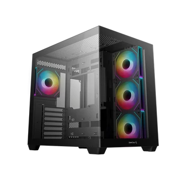 DeepCool Számítógépház - CG530 4F (fekete, ablakos, 4x12cm A-RGB, BTF, ATX, 2xUSB3.0, 1xUSB2.0)