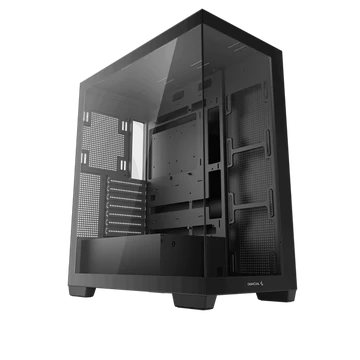 DeepCool Számítógépház - CG580 (fekete, ablakos, venti nélkül, BTF, ATX, 2xUSB3.0, 1xUSB2.0)