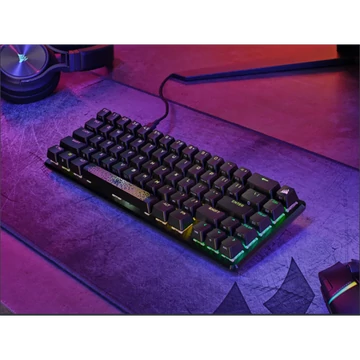 CORSAIR Vezetékes Billentyűzet Gaming, K65 PRO MINI RGB 65%, Optical-Mechanical, US, szürke