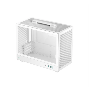 DeepCool Számítógépház - CH160 PLUS WH (mATX, 2xUSB3.0, Type-C, fehér)