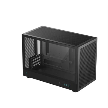 DeepCool Számítógépház - CH260 (fekete, Mini-ITX / Micro ATX (BTF), 2xUSB3.0, Type-C, fekete)