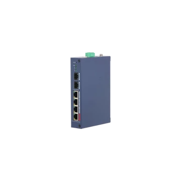 Dahua switch PoE mendzselhető - CHS4206-4ET-90 (Cloud menedzsment; 4x 100Mbps at / af PoE + 2x 1Gbps SFP; 90W; 48–57 VDC)