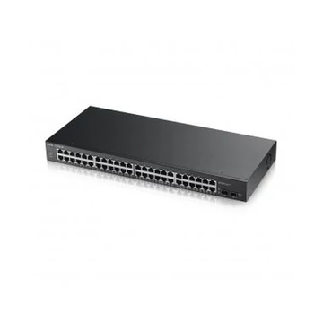 ZYXEL Switch 48x1000Mbps + 2xGigabit SFP, Fémházas Menedzselhető (48GbE port), GS1900-48-EU0101F
