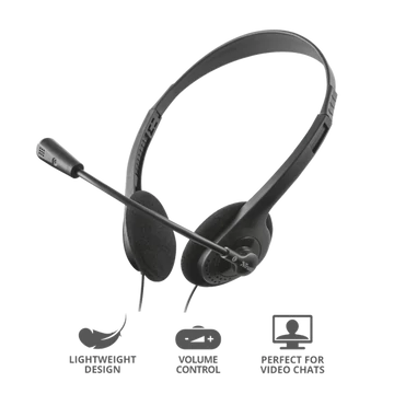 TRUST Fejhallgató mikrofonnal 21665 (Primo Chat Headset for PC and laptop)